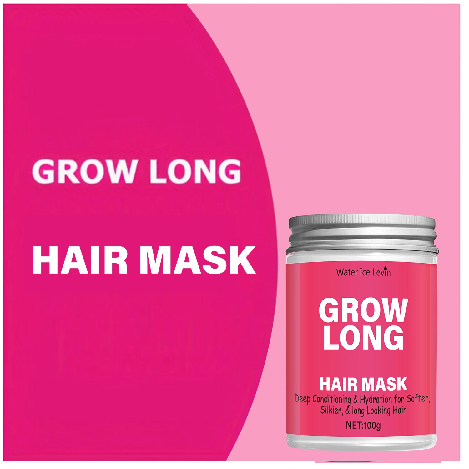 قناع تنمو الشعر الطويل - ترطيب مكثف عميق للشعر الناعم والحريري، يكتشف أقفال أطول المظهر، شبكة 100 جرام