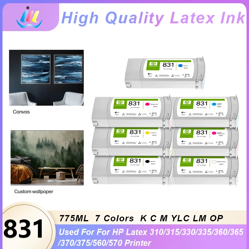 831 831C Ink Cartridge with Latex Ink For HP 110 115 310 315 330 335 360 365 370 560 570 L360 L365 L330 Printer