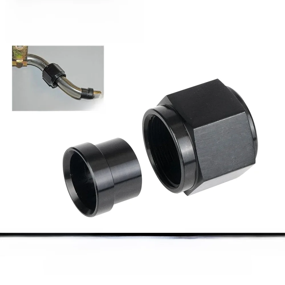 Okucia prosty wąż 0 stopni AN4 1/4 AN6 3/8 AN8 1/2 AN10 5/8 AN12 3/4 Adapter aluminiowy czarny anodowany TF-1093 — zdjęcie 2