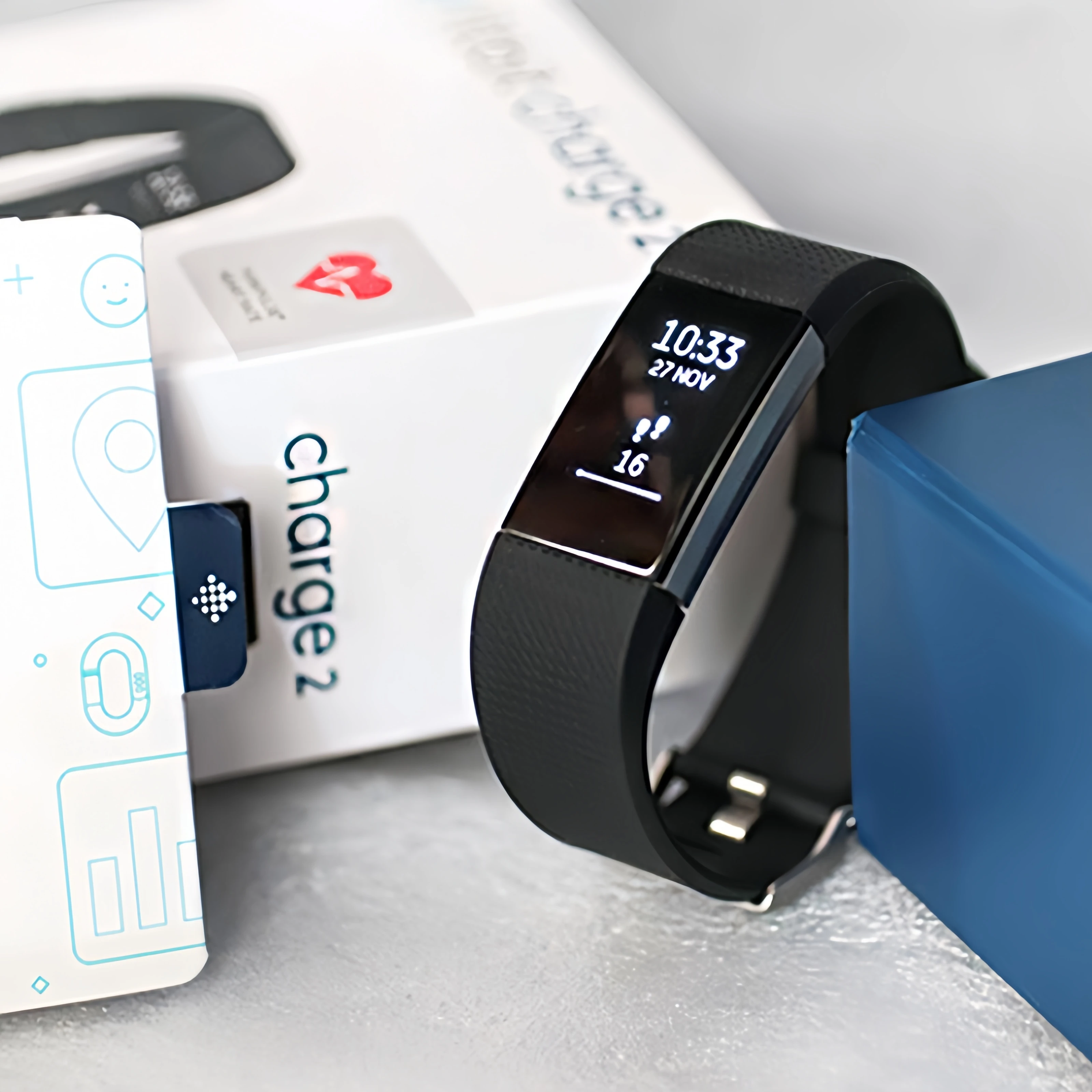 Fitbit Charge 2 Fitness Tracker Smart Wristband مراقب معدل ضربات القلب خطوات النوم تذكير المكالمات GPS ساعة رياضية لنظام iOS Android