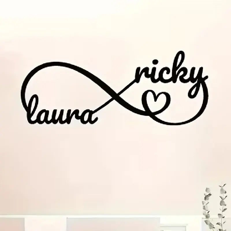 Customizable Infinite Heart-shaped Metal Sign - Personalized Name,  Perfect for Weddings, Anniversaries, Valentine's Day Gifts