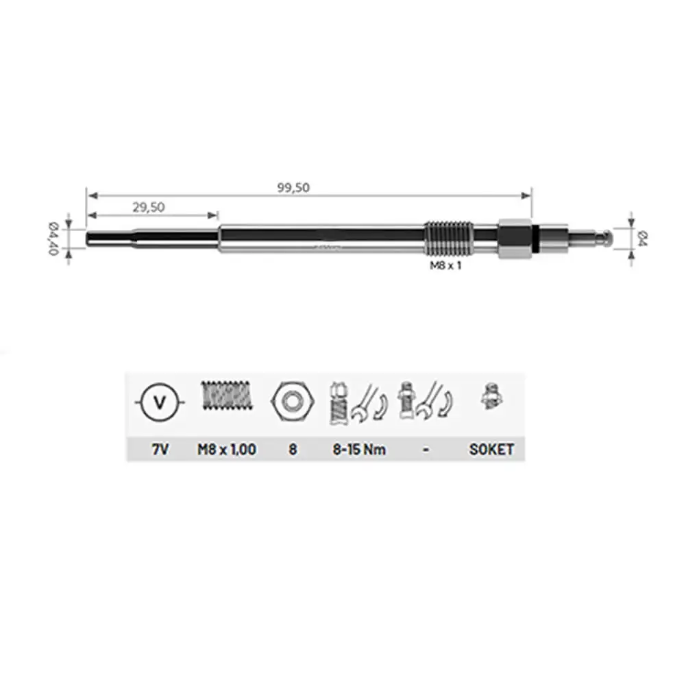 4 Pcs Heater Glow Plugs For Seat Altea Leon Toledo For Skoda Octavia N10579803, N10579805, MN980406, MN980409 - AUTORCE