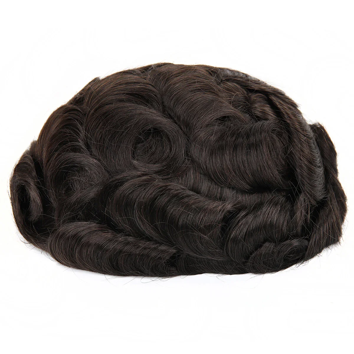 TUM01 خصلات شعر هجينة للرجال مونو توب، جلد ودانتيل أمامي 130% كثافة شعر بشري هندي ريمي شعر مستعار للرجال #6