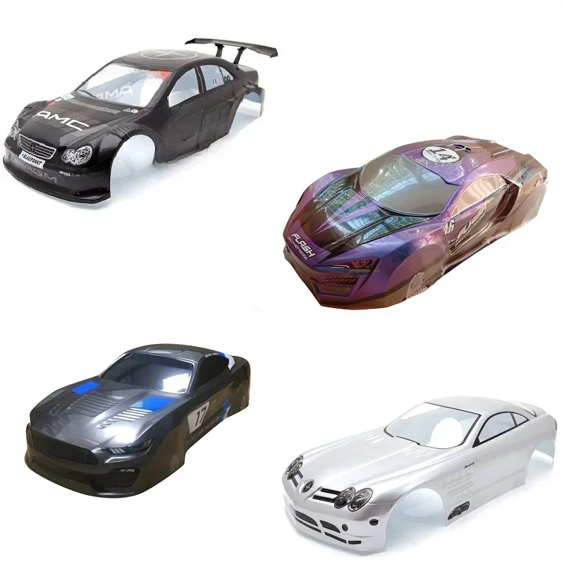 Skala 1:10 RC On-Road Drift Cars Malowana obudowa z PVC pasuje do 94123 94122 94103 skrzydło ogonowe/spoiler/światła LED/akcesoria — zdjęcie 2