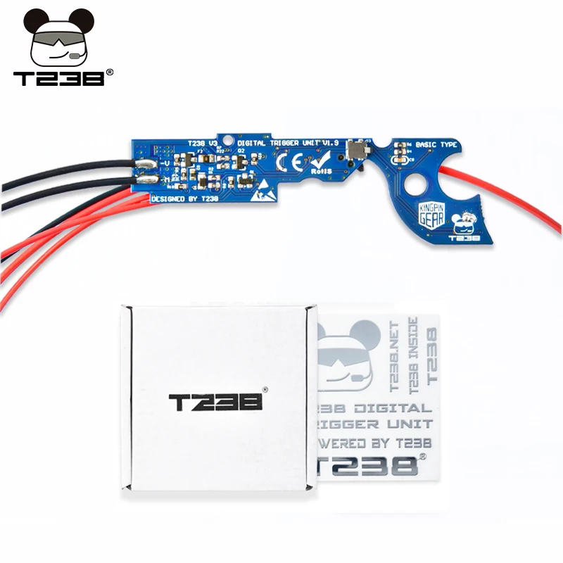 T238 1.9 Mosfet Moudel for AIRSOFT Gel Ball Gearbox V3 Binary Programmable Active Braking Overheat Protect Digital Trigger Unit