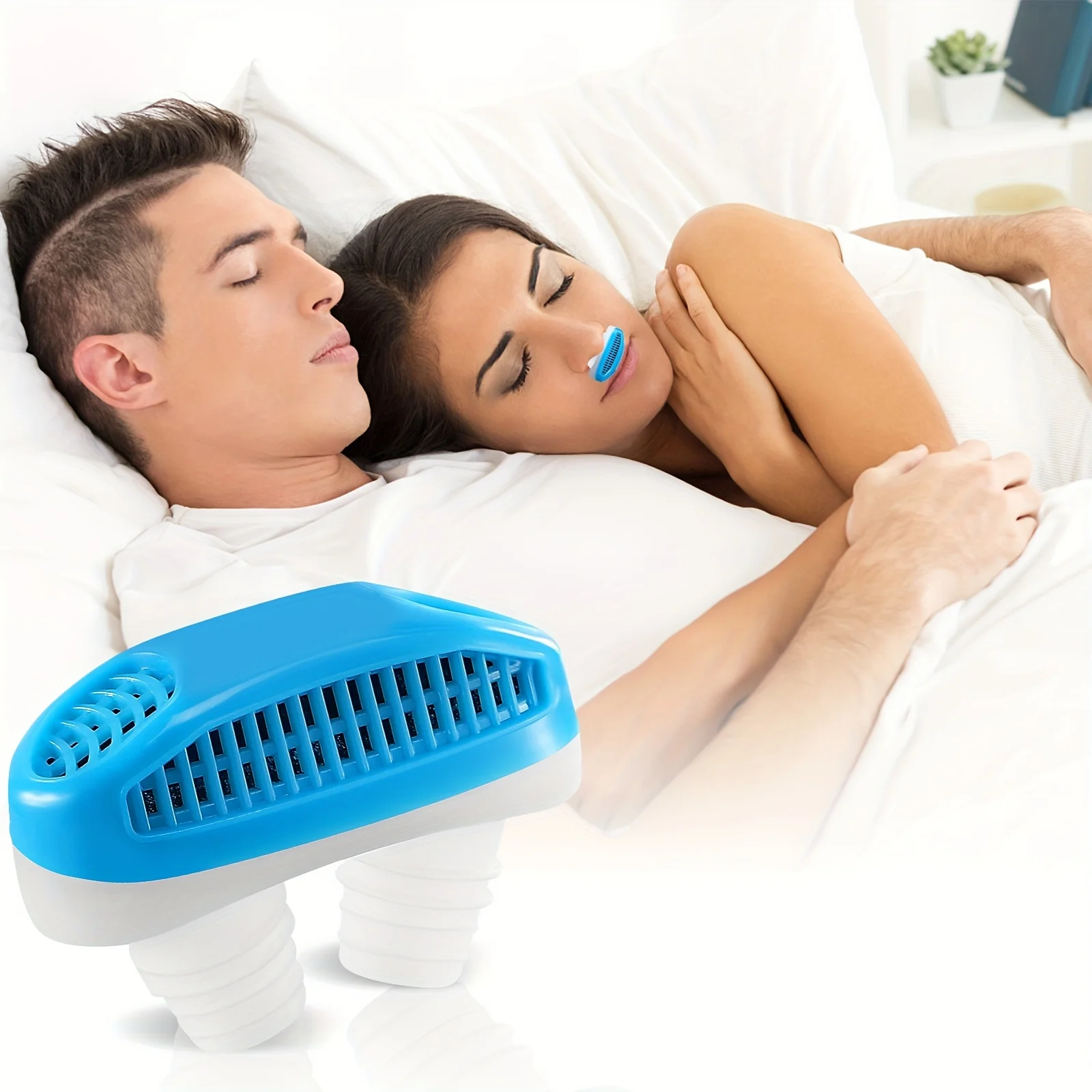 Anti Snoring Devices, 2 in 1 Nose Air Purifier Nasal Vents Plugs Clip Stop Snoring Sleep Aid Snore Reducing for Better Sleep