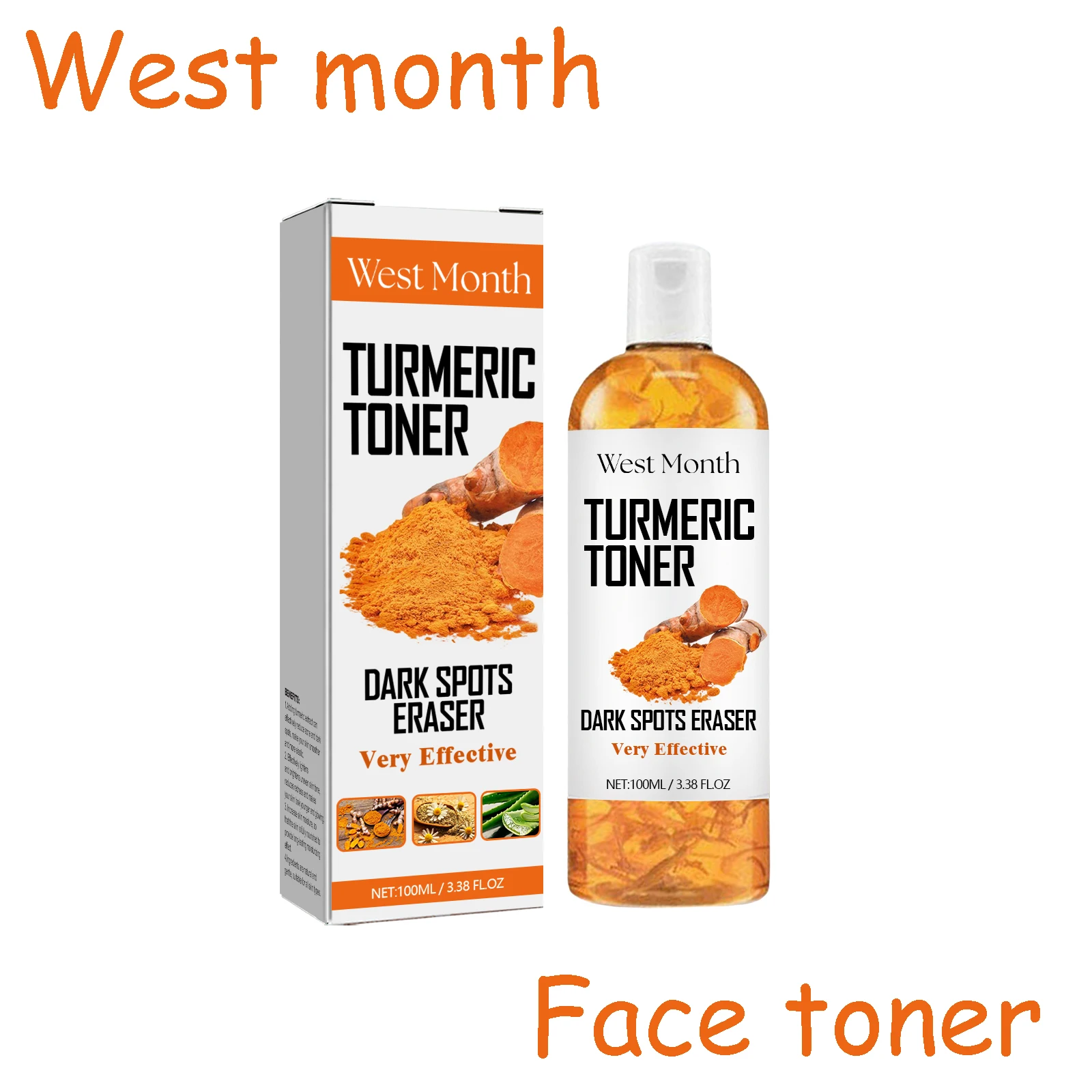 

Тоник для лица с куркумой «Весткий месяц», глубокое увлажнение, улучшение шероховатости, лечение акне, повышение эластичности кожи, облегчение покраснения, тоник для лица