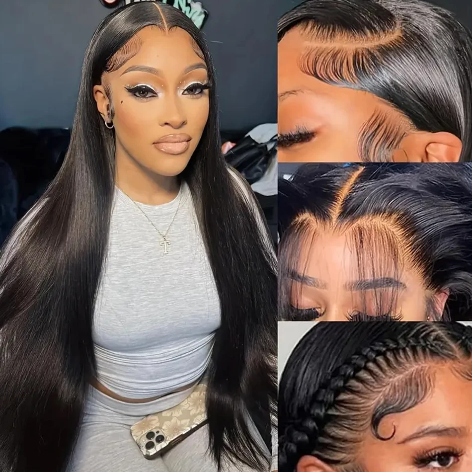 غلويليس الباروكات شعر الإنسان 13x4 13x6 HD الدانتيل الباروكات الأمامية البرازيلي شعر طبيعي مفرود باروكة Hd 5x5 الدانتيل إغلاق شعر مستعار جاهزة لارتداء #5