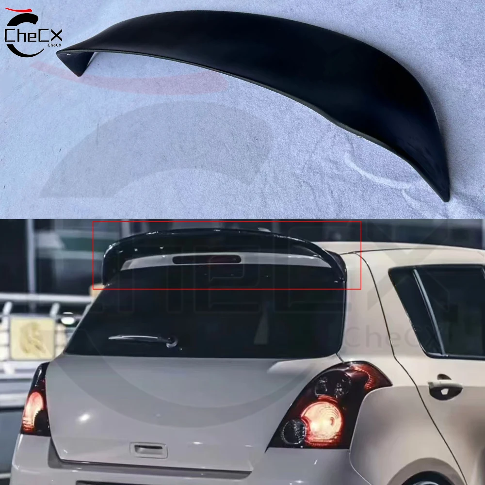 For Suzuki Swift 2005-2016 Pure Carbon Fiber Spoiler At The Rear Of The Roof Rear Wing Car Exterior Accessories Decorative Panel