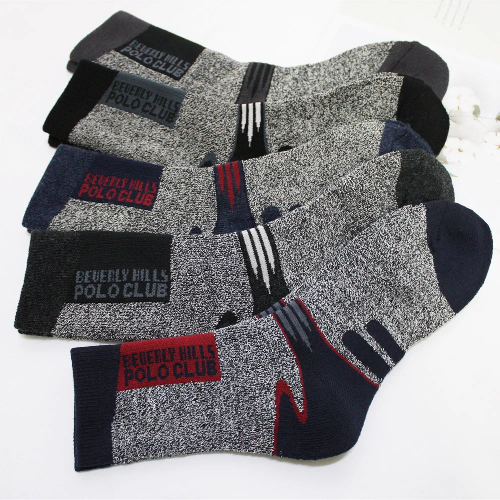 Beverly Hills Polo Club Men's Cushion Full-Length Socks, Crew Length, Functional Socks, 4 Pairs