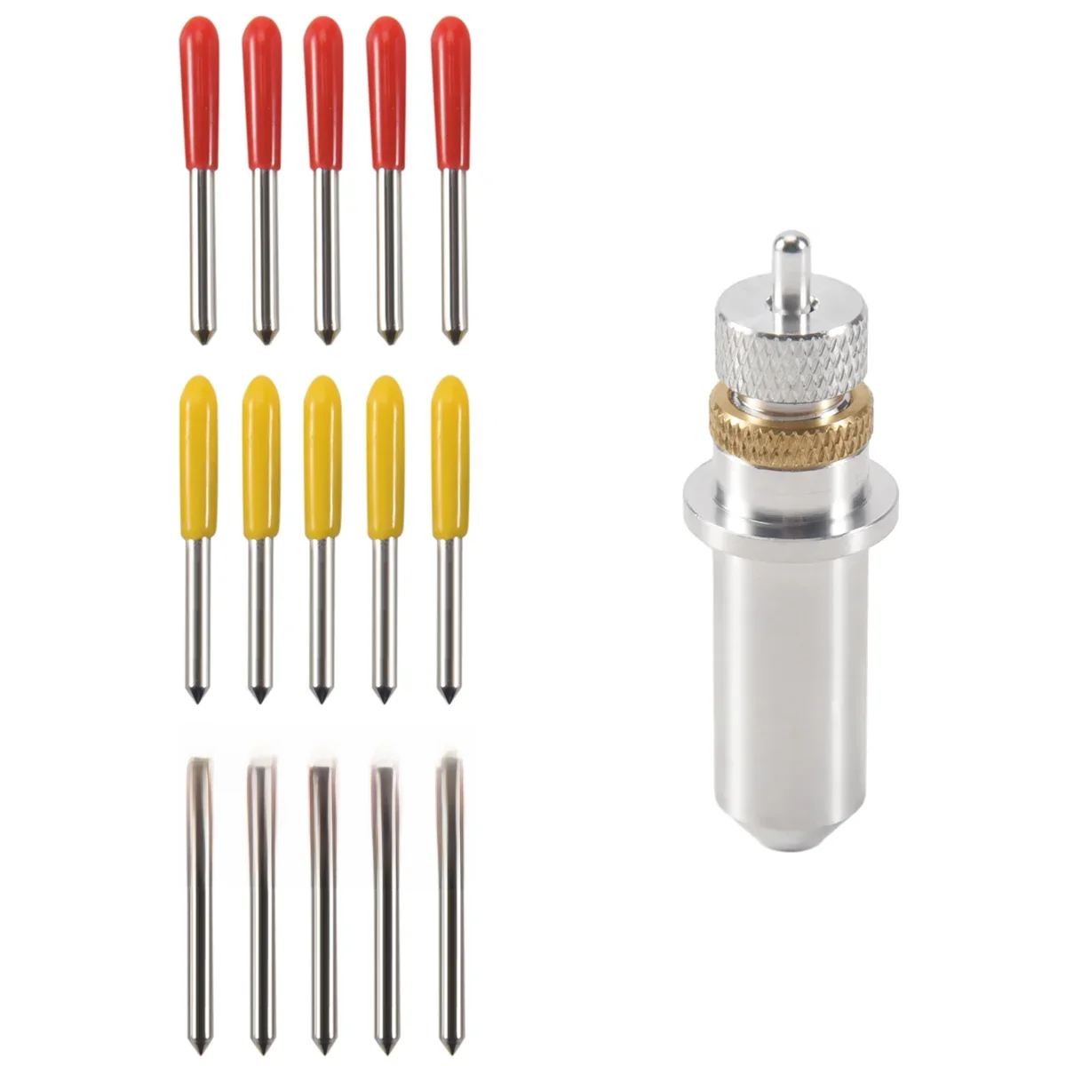 15 PCS 30/45/60 Degree Vinyl Cutter Carbide Blades with Blade Holder Blade Housing for Silhouette Cameo 3 Vinyl Cutting Machines