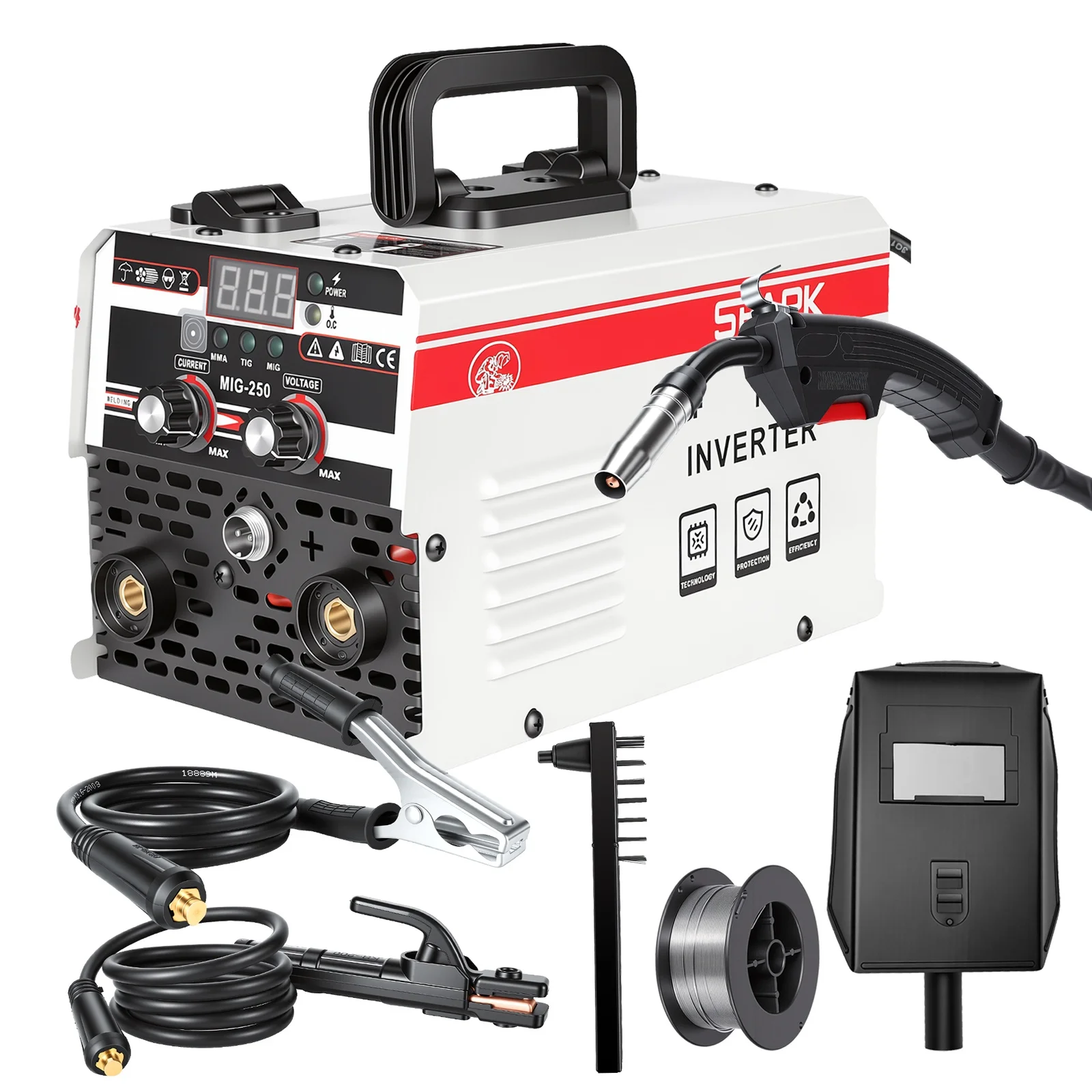 MIG MMA-lassers met koolstofdioxidegasbescherming en handmatig lassen, multifunctionele IGBT gelijkstroom inverter lassers gereedschap