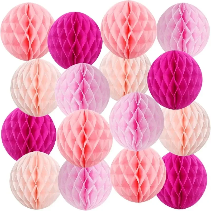 Lanterne Décorative en Papier en Nid d'Abeille, Fournitures de Spectacle de Bébé, Décor d'Anniversaire, IkWedding, 1 Pièce, 6/8/10/12 Pouces