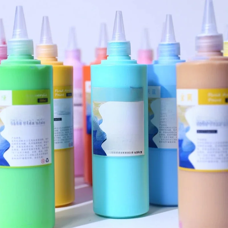 500ml pasta z farbą akrylową delikatna szybkoschnąca wodoodporna odporna na wilgoć dla majsterkowiczów malowane malowanie ścian gipsowa lalka Graffiti — zdjęcie produktu 7