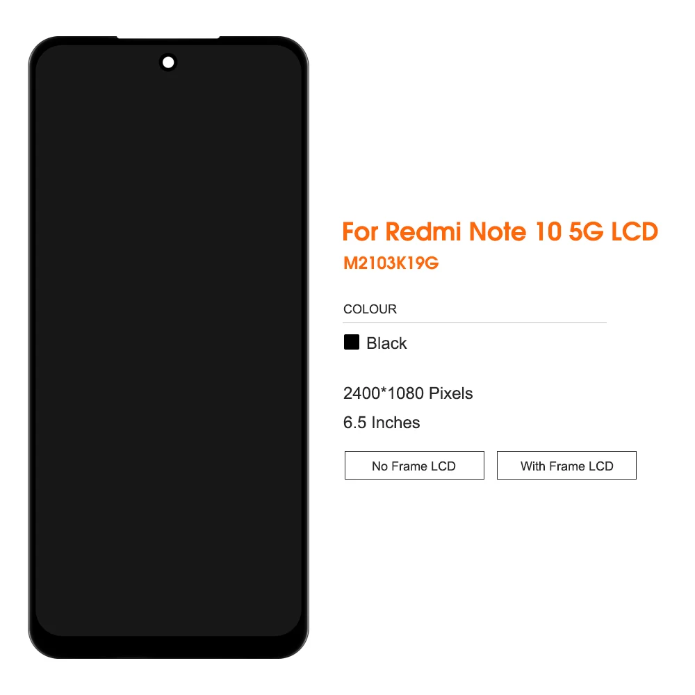 100% Tested LCD For Xiaomi Redmi Note 10 5G Display Touch Screen Digitizer Assembly for redmi note 10 5g Lcd