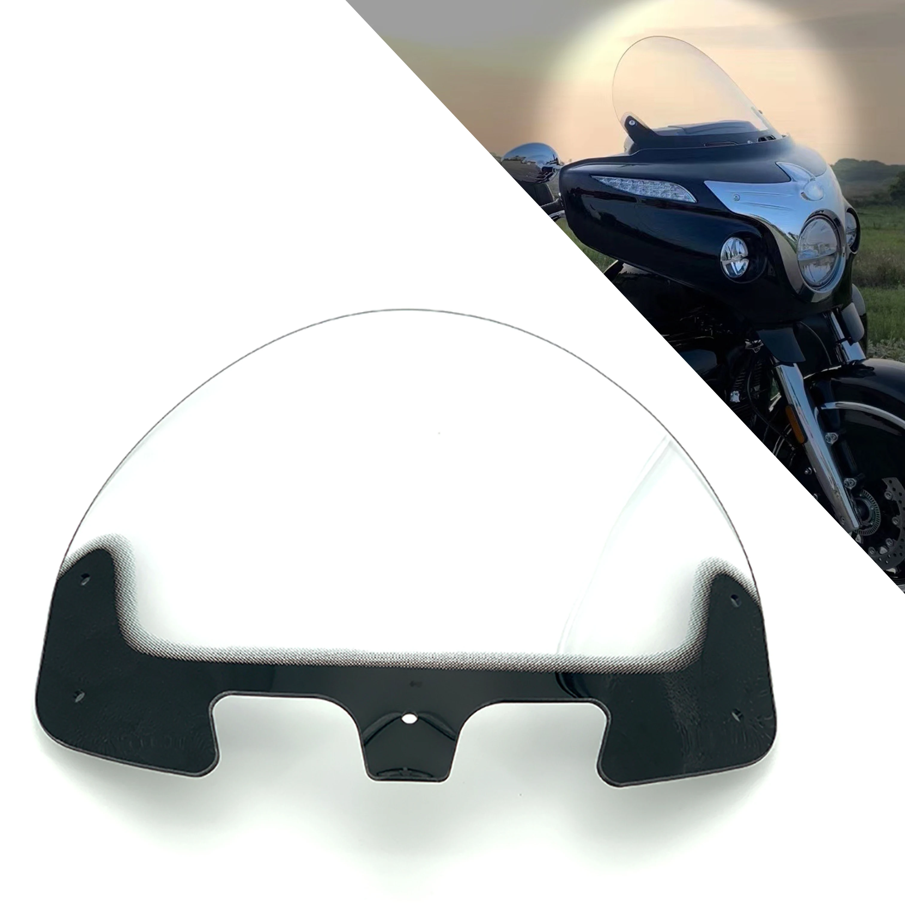 

Motorcycle Dome 18.5 inches Windshield Windscreen Wind Deflector For Indian Chieftain Roadmaster 2014-2023