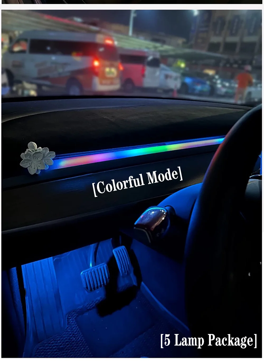 Suitable for 2021-2022 Tesla Mode3 dedicated ambient light (laser engraved version) atmosphere light interior modification