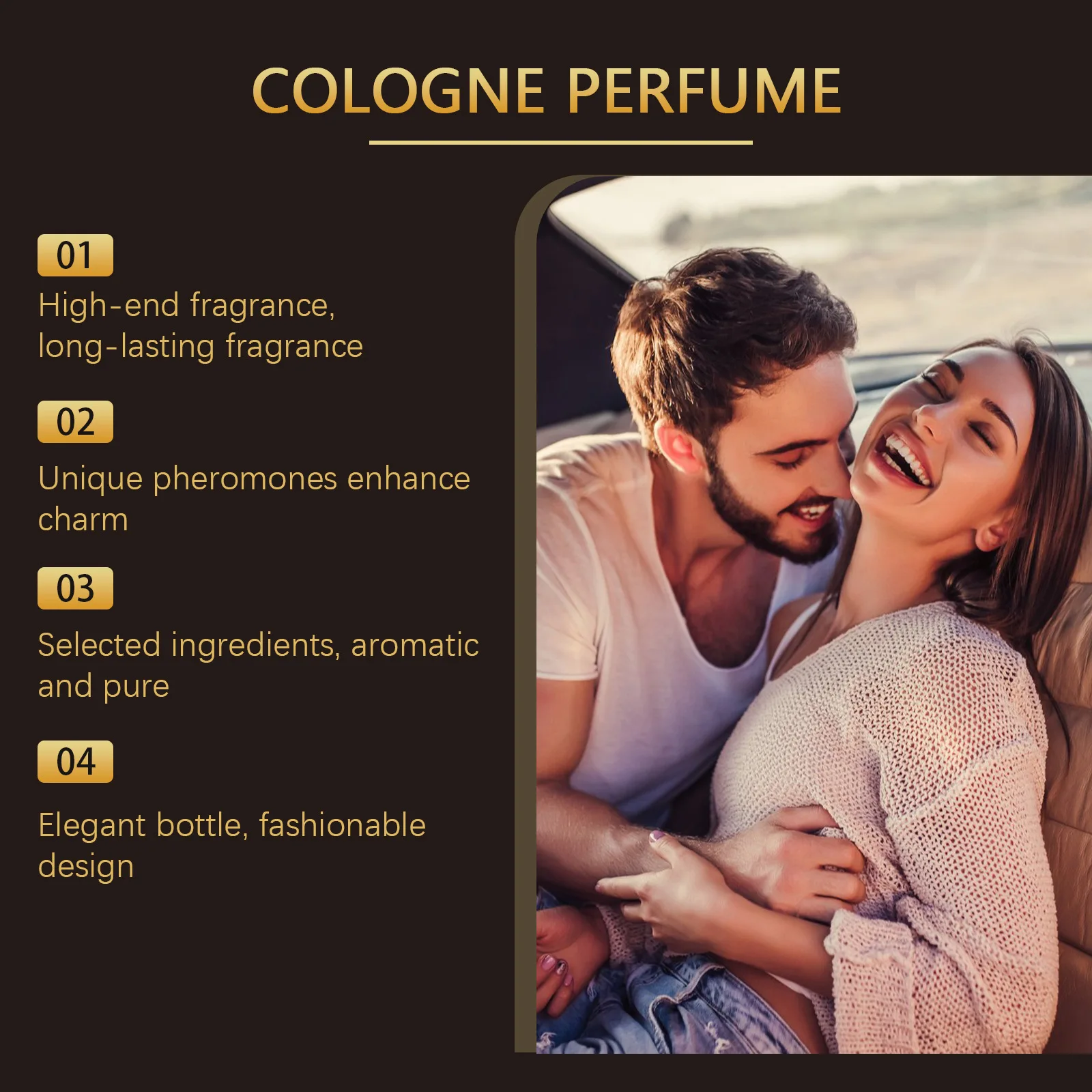 Roxelis 50ml Colonia Profumo ai feromoni San Valentino Fragranza duratura Profumo fresco Flirtare Incontri Profumo a rilascio affascinante