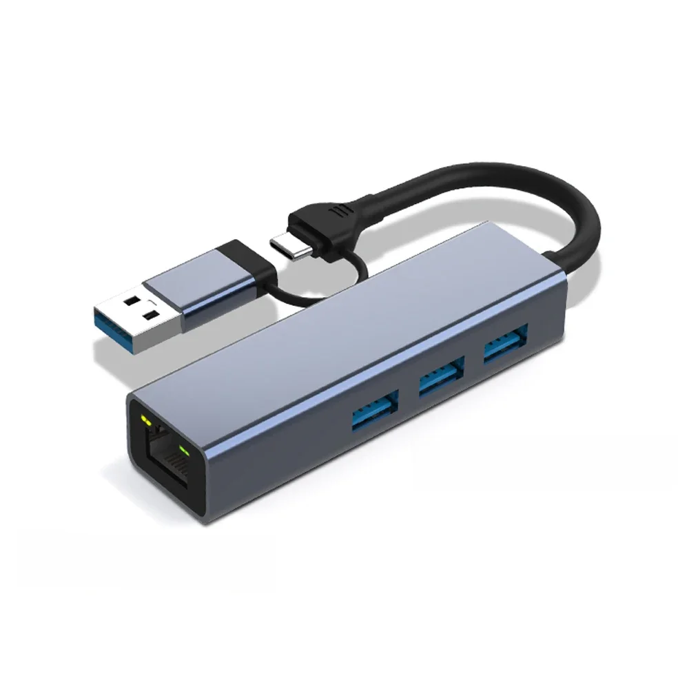 USB C HUB Type C Splitter USB Hub z USB3.0 1000Mbps RJ45 Ethernet Adapter 100Mbps USB2.0 Stacja dokująca z ładowaniem PD 100W — zdjęcie produktu 7