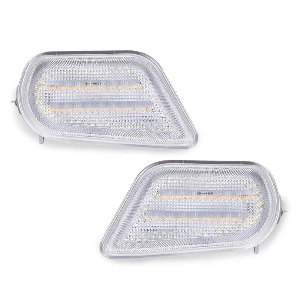 

Crossdesign Turn Signal Led Light Fit for 1998-2002 Pontiac Firebird Trans Am Replacement 10301404 10301405, Gm2520177 Gm2521177