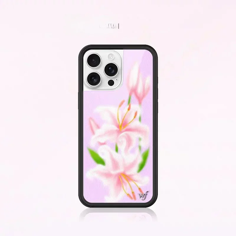Etui na telefon iPhone 12 13 14 15 16 17 Pro Max Plus Air z motywem dzikich kwiatów 3D, słodkich lilii, arbuzu, wiśni i cytryny. — zdjęcie produktu 7