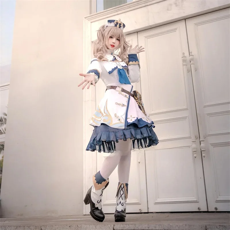 Genshin – bottes de Cosplay pour femmes, perruques, robes de princesse, Lolita, vêtements de demoiselle d'honneur pour Halloween