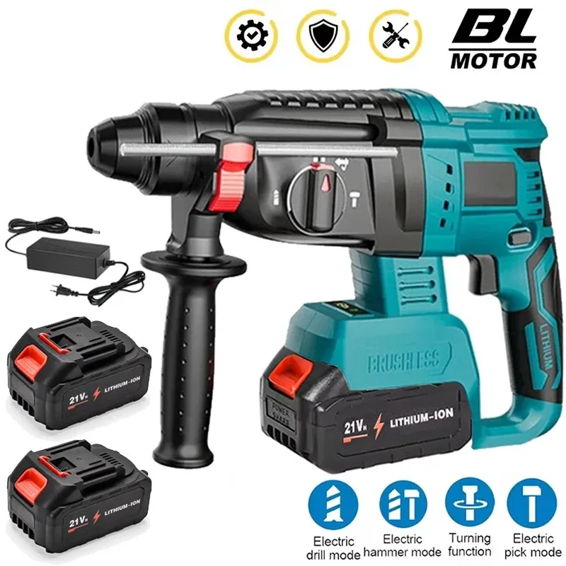 Makita – marteau rotatif électrique sans balais de 27mm, perceuse à percussion, tournevis SDS Plus, mandrin, outils électriques sans fil pour batterie 18V