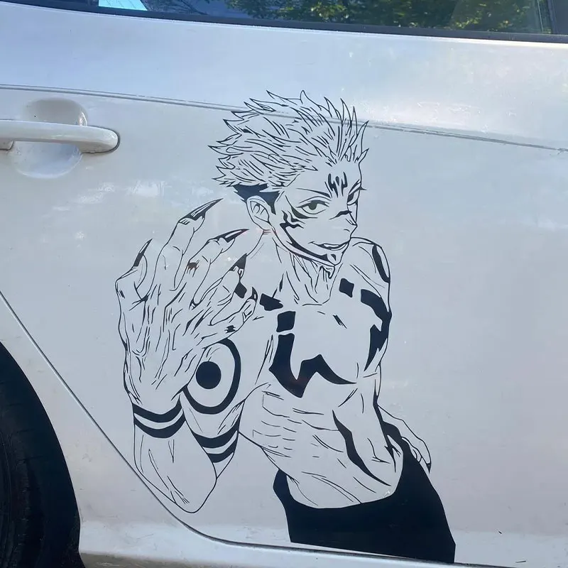 Anime Duże naklejki na samochód Naklejka Przystojny chłopiec Okno Korpus Kaptur Dekoracja Wycinanie Wodoodporne Zapobieganie PVC Winylowe naklejki