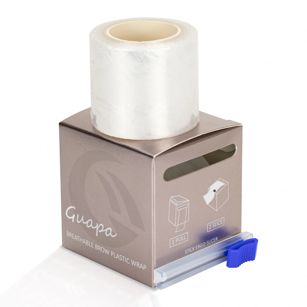1 caja de tatuaje Guapa Microblading, película conservante de plástico transparente, cubierta segura de PE, película de barrera, suministros de tatuaje de maquillaje permanente
