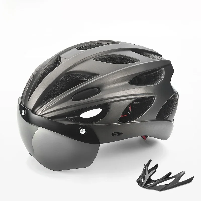 ROCKBROS kask rowerowy EPS Ultralight Outdoor MTB regulowany mężczyźni kobiety kask rowerowy z daszkiem dzielony integralnie formowany kask rowerowy — 2