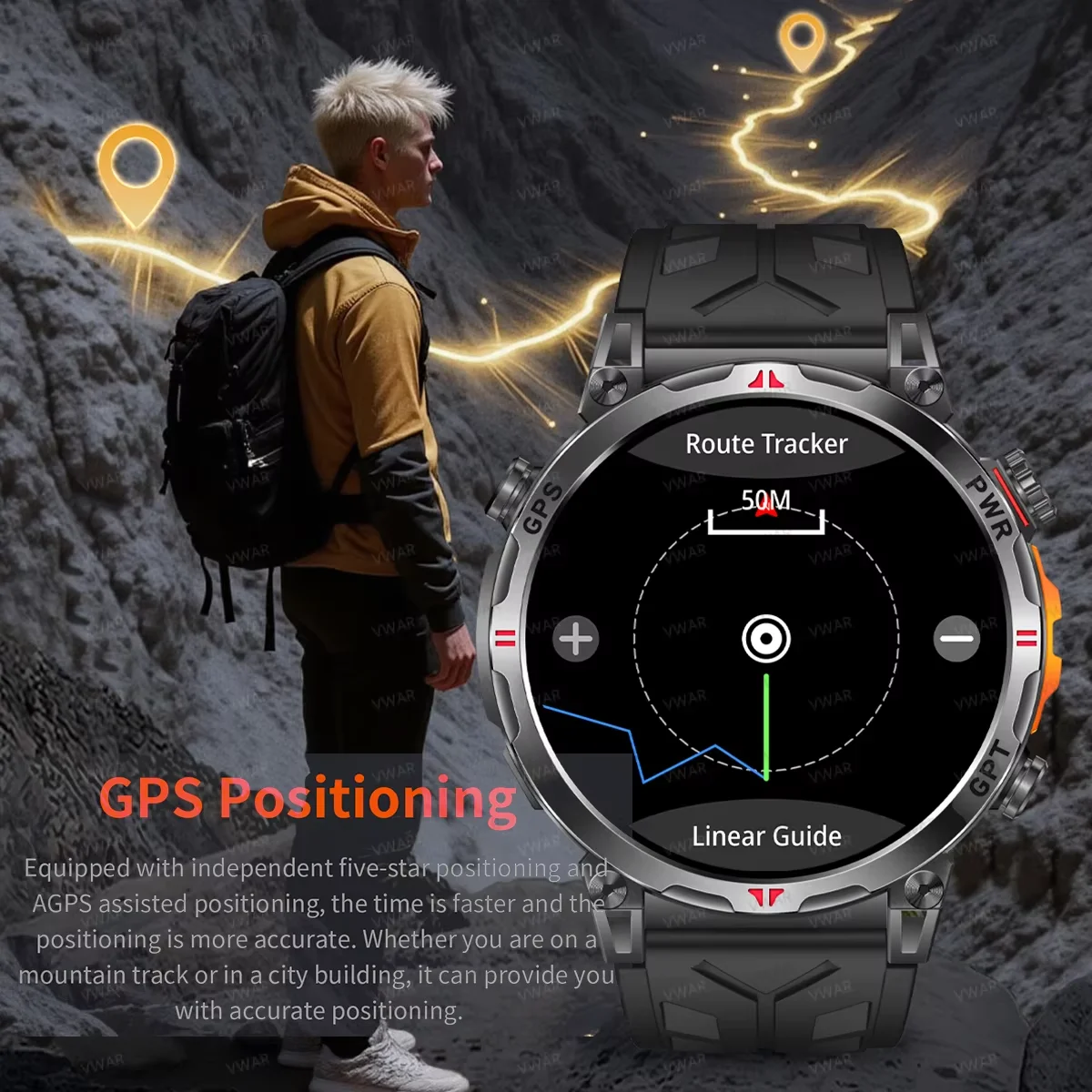 VWAR T-Rex 3 Ultra Military GP - Smartwatch Professional Watches For Men recension och pris