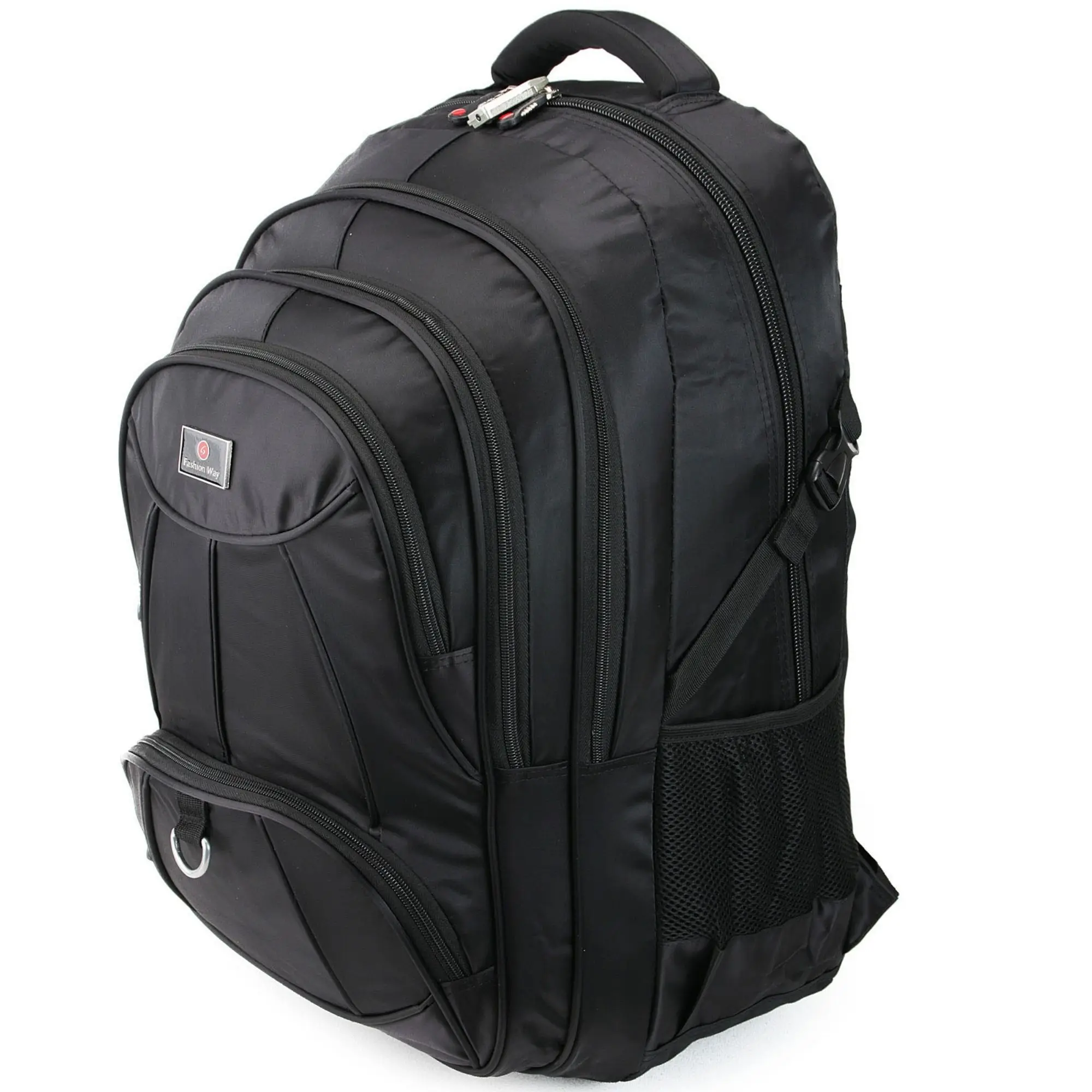 Men's Large Reinforced Backpack for Work Black Travel