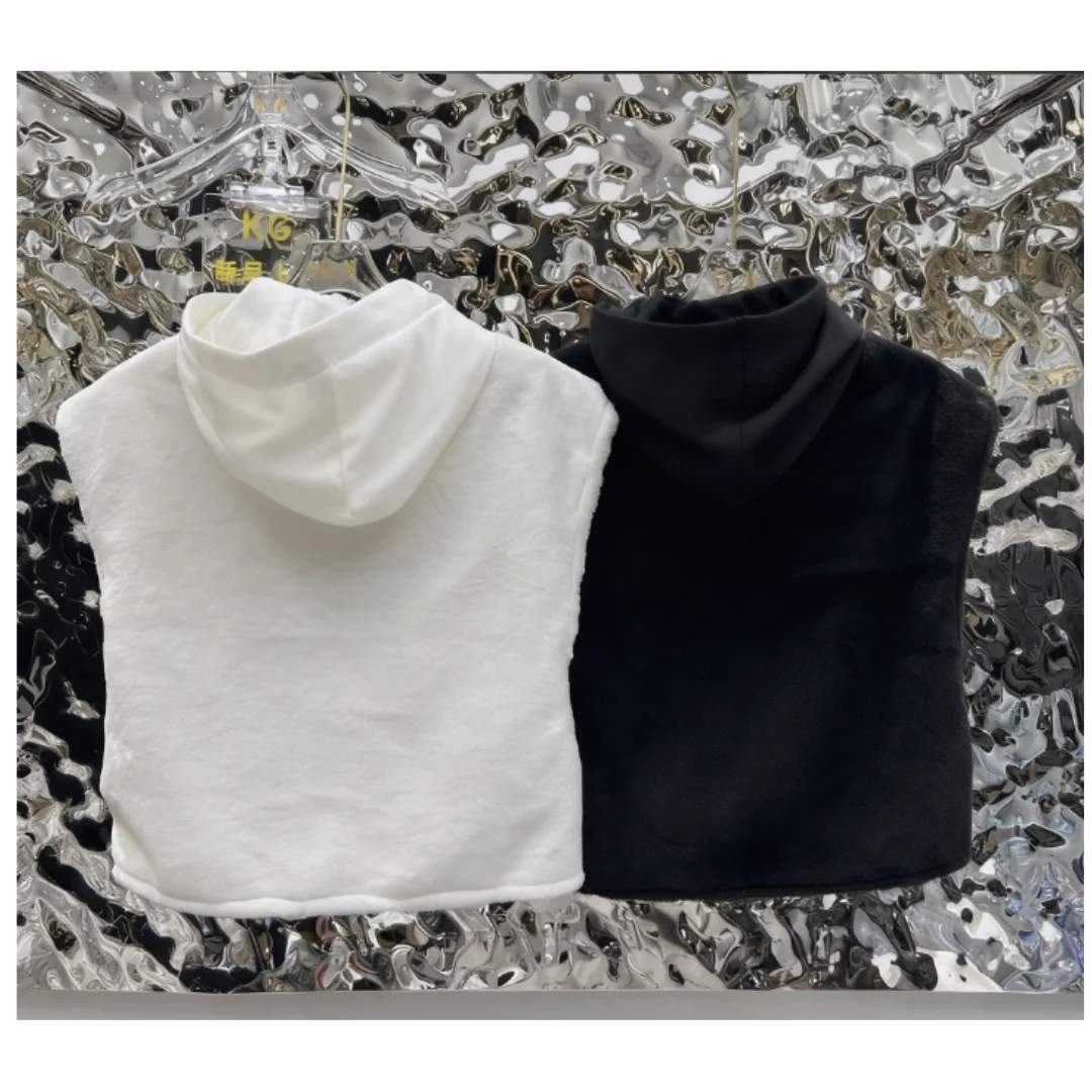 

2025 Winter New Style Women's Fashion Inner-Plaid Hooded Fleece Jacket