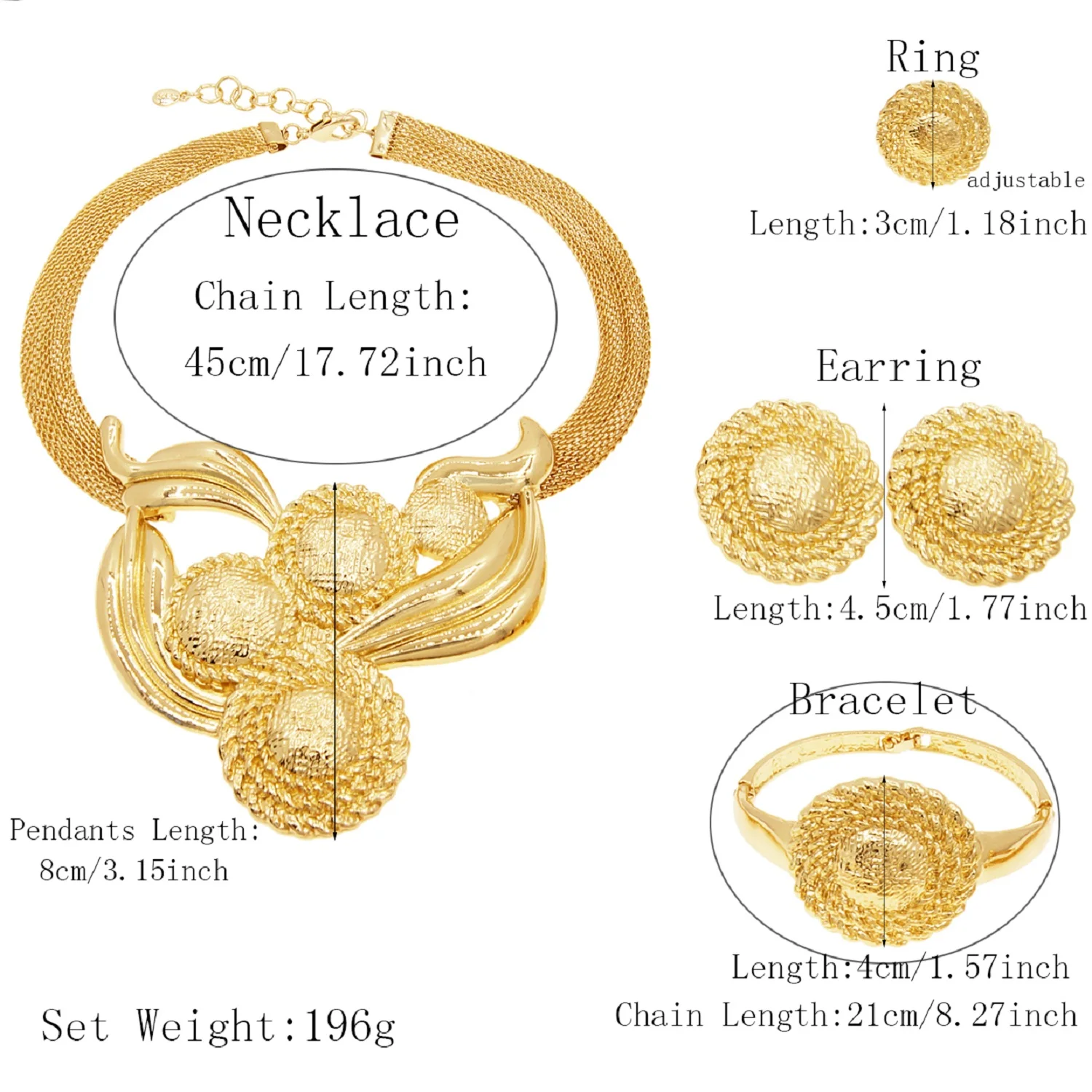 Jewelry Sets For Women Italian Style Sunflower Flower Shape Pendant Fashion Bracelet Earrings Items To Nigeria