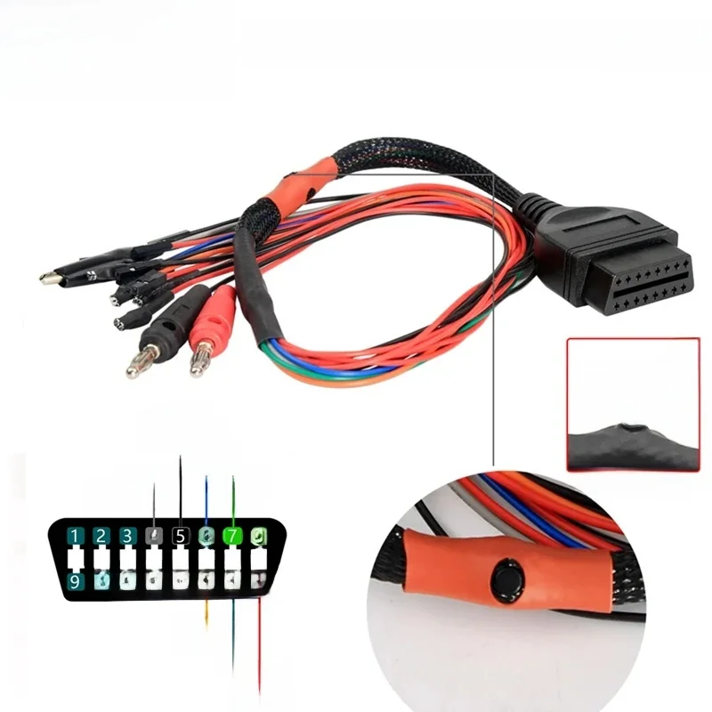OBD2-Diagnoseadapter MPPS V21 OBD Breakout Tricore-Kabel ECU Pinout-Kabel 12V Schalter