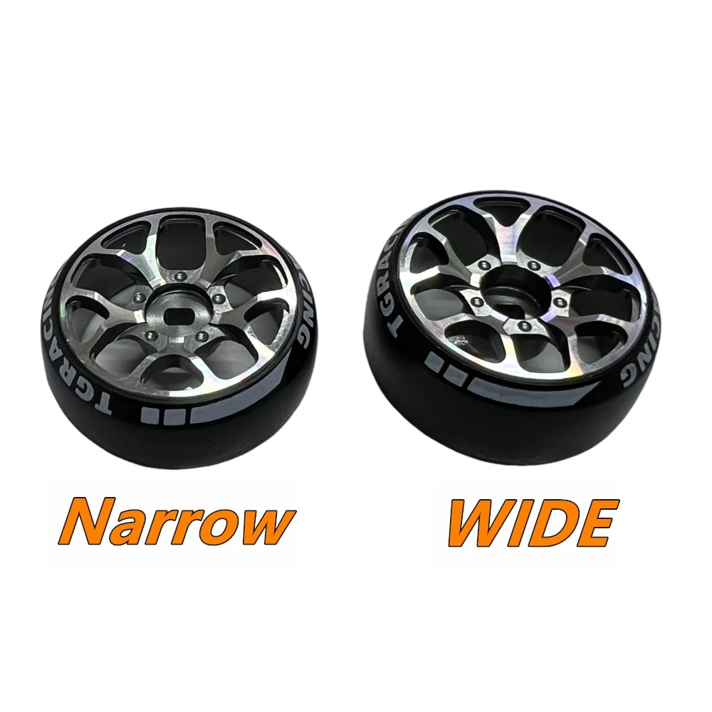 TG Racing 1/24 1/28 AWD Metal Wheel With Drift Tires 2Pcs OFFSET 0.5