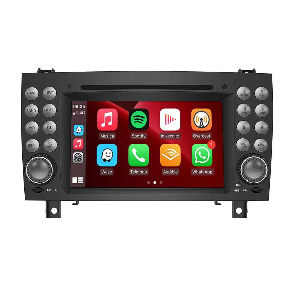 

Hualingan 7 "Android 13 DAB radio GPS sat nav WIFI BT stereo for Mercedes SLK R171 w171 Wireless CarPlay Android Auto GPS radio