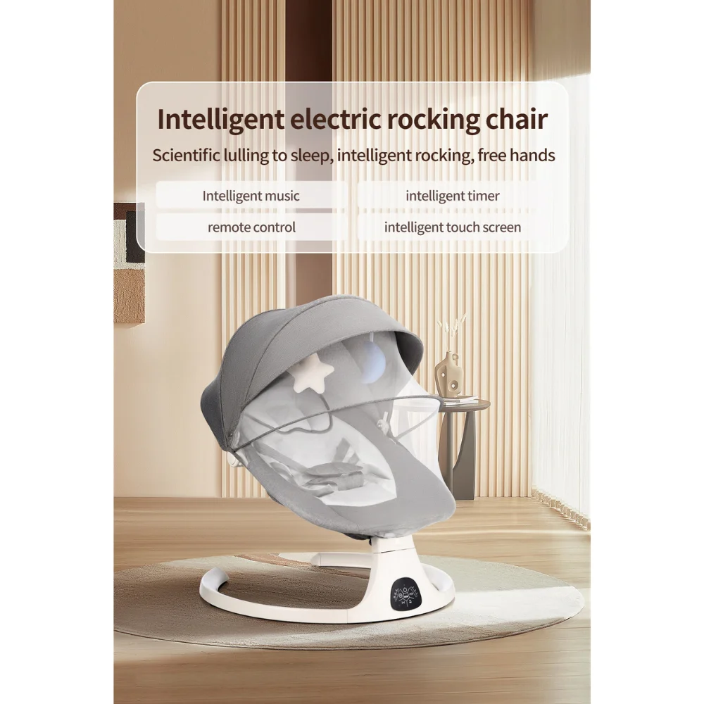 Lettino a dondolo elettrico di lusso elettrico Swing Shaker reclinabile Baby Auto Swing Chair cintura di sicurezza a cinque punti con telecomando