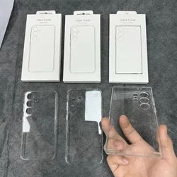 Ultra Clear Phone Case Anti-Yellowing For Samsung Galaxy S25 S24 Ultra 5G S23 S22 S23+ S24+ Plus Crystal Hard Acrylic Cover