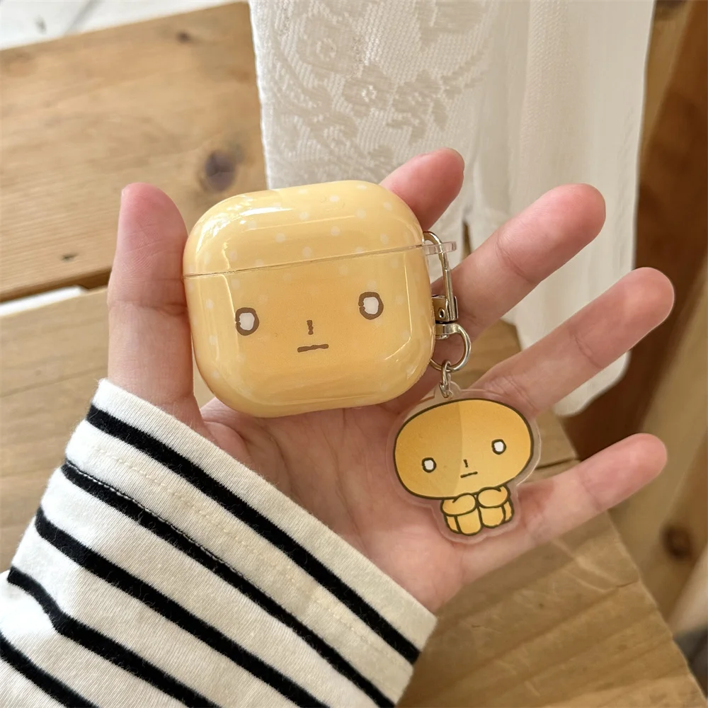 

Funny Bread Cartoon Earphone Cover for Airpods 4 3 2 Pro2 Pro3 Headphone Case with Charm Cute Cover Kawaii Funda For Airpods 4 3
