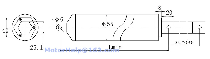 12V 24V DC fast speed customized linear actuator 230mm/s 9.2inch/s 30mm 50mm 100mm adjustable stroke 200N 20KG 44LB load