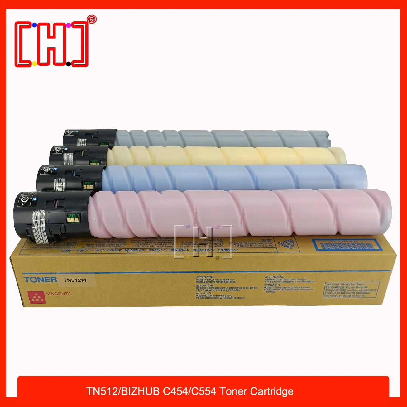 Factory selling copier spare parts colortoner cartridge TN512/BIZHUB C454/C554