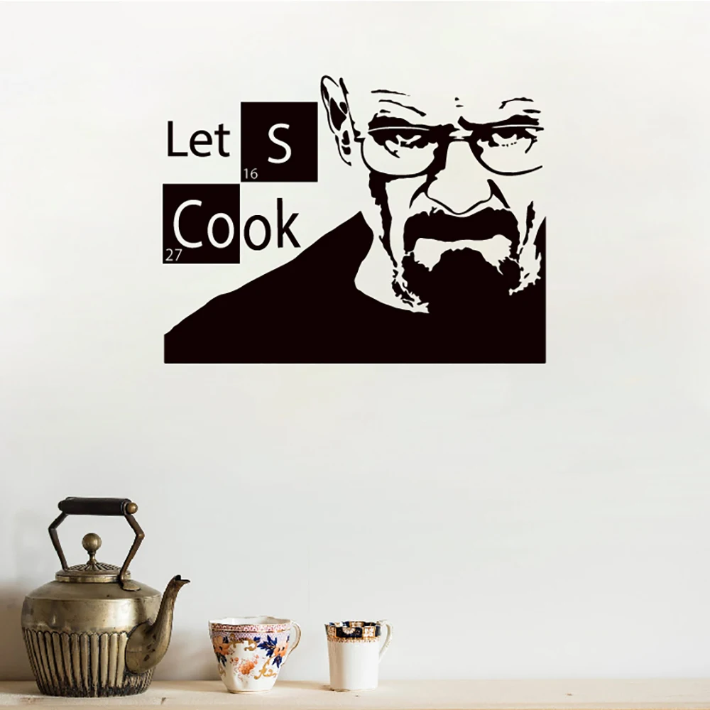 Instant Pot Vinyl Sticker,  Kitchen Lets Cook Pressure Cooker Decals, Breaking Bad Heisenberg Decals Waterproof Stickers Decal