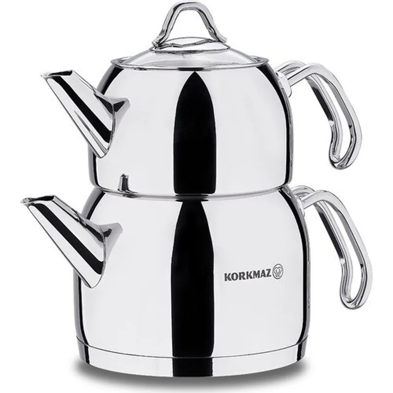 Korkmaz A101 Provita Midi tea Pot Set Stainless Steel