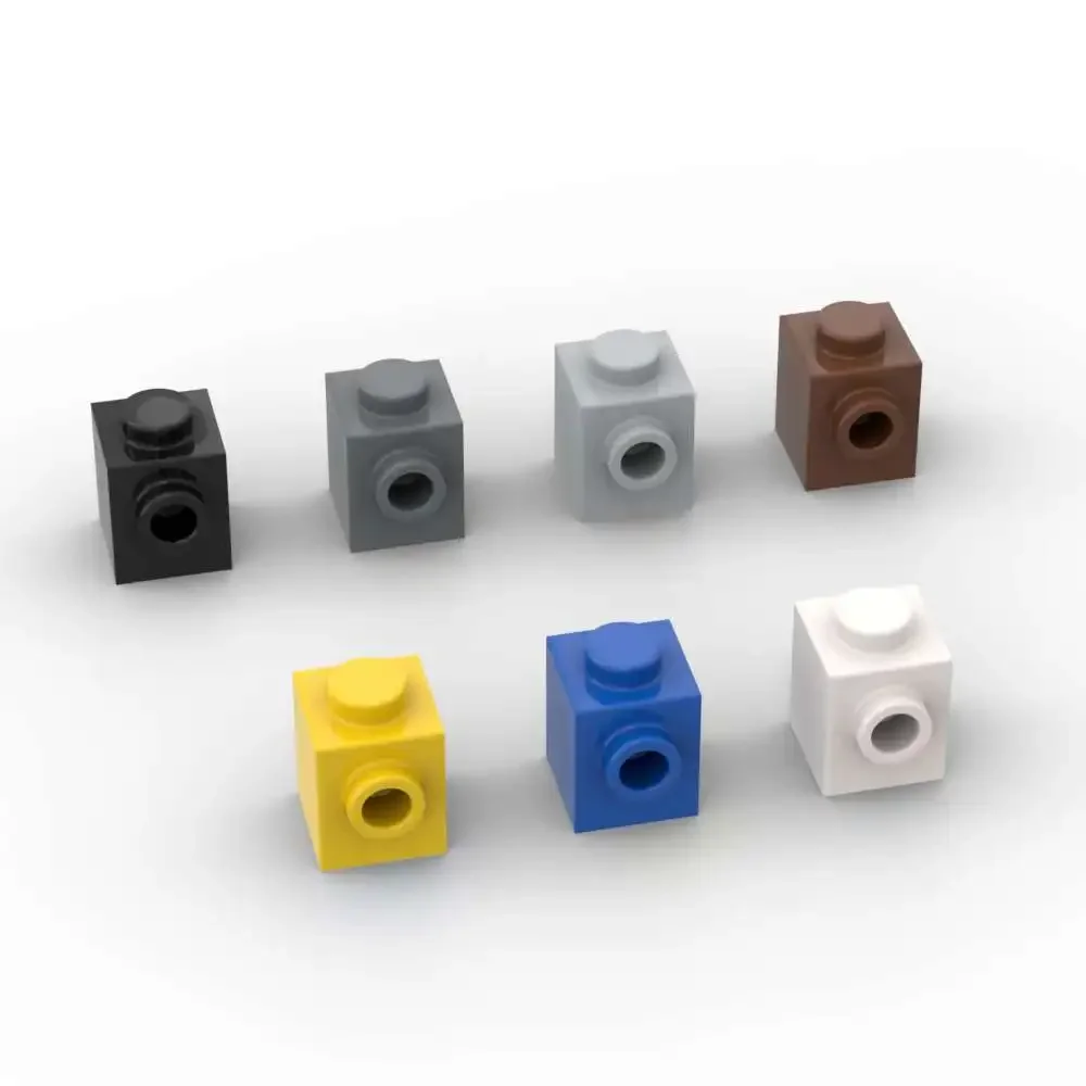 MOC 10 pièces 87087 modifié 1x1 blocs de construction Kit avec goujon sur les briques latérales particules Puzzle idée jouets enfants anniversaire cadeau de noël