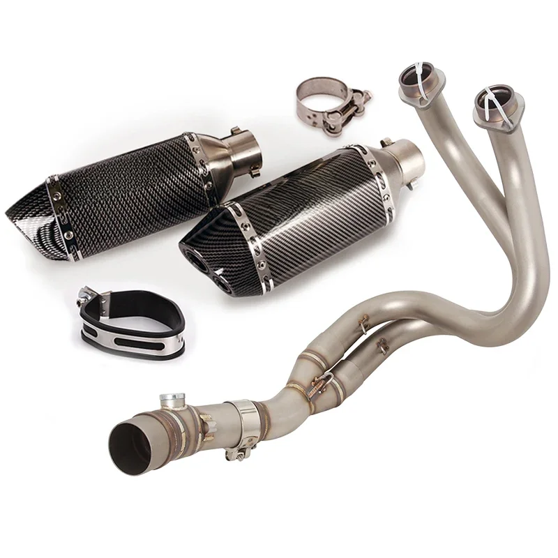 Voor Kawasaki Z650 Ninja 650 Versys 650 Z650RS Motorfiets Uitlaatsysteem Front Sluit Link Pijp Slip Op 51Mm Uitlaat escape - afbeelding 2