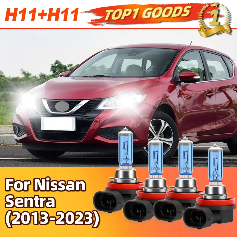 

Для Nissan Sentra (2013-2023) галогенные лампы Canbus Eror Free H11 дальнего ближнего света 6000K белые быстро распространяющие тепло Plug & Play 4 шт.