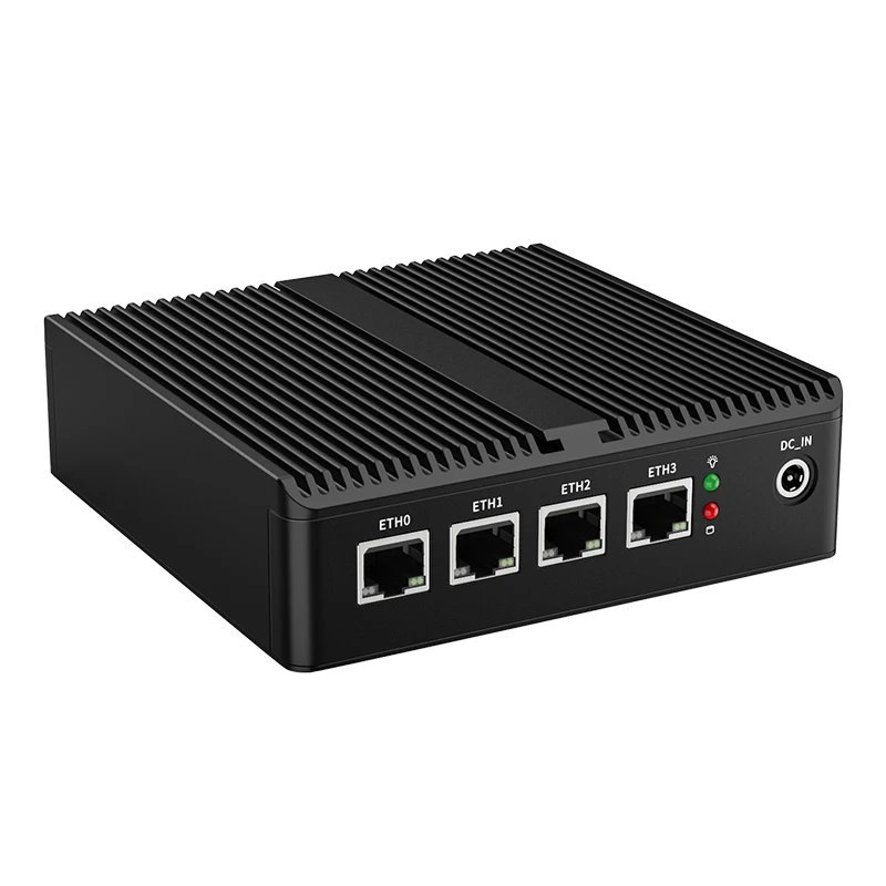 Partitore Router morbido Mini PC senza ventola Intel N100 4 x Intel i226 2,5G LAN HDMI2.0 pfSense Apparecchio firewall ESXI AES-NI