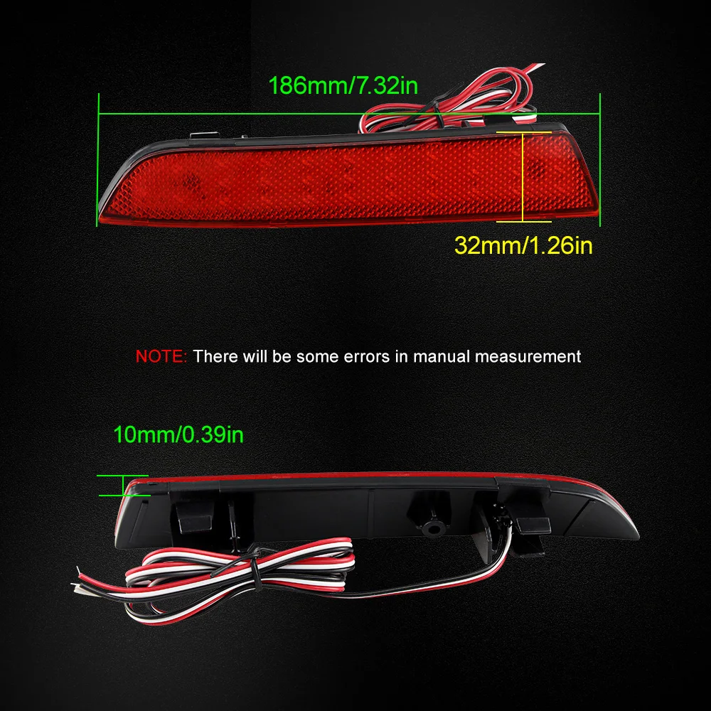 2PCS LED Rear Bumper Brake Lights Canbus For Mercedes-Benz W447 Vito Tourer V-Class 2014-2019 Red/Smoked Lens Tail Stop Lamps - view 2