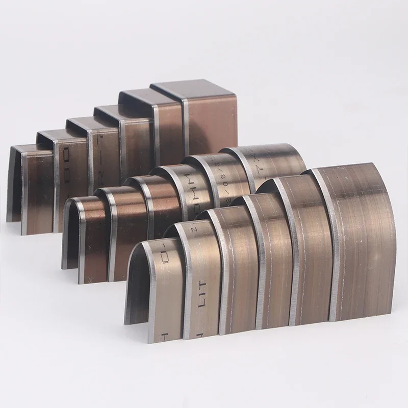 Matrice de découpe manuelle du cuir, bricolage, queue de ceinture de montre, lame de coupe carrée et ronde tranchante, outil en cuir, couteau de poinçonnage 18 pièces/ensemble